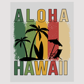 Aloha Hawaii Palm Tree DTF Transfer